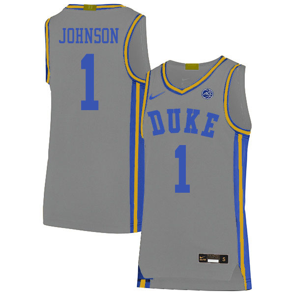 Duke Blue Devils #1 Jalen Johnson College Basketball Jerseys Sale-Gray